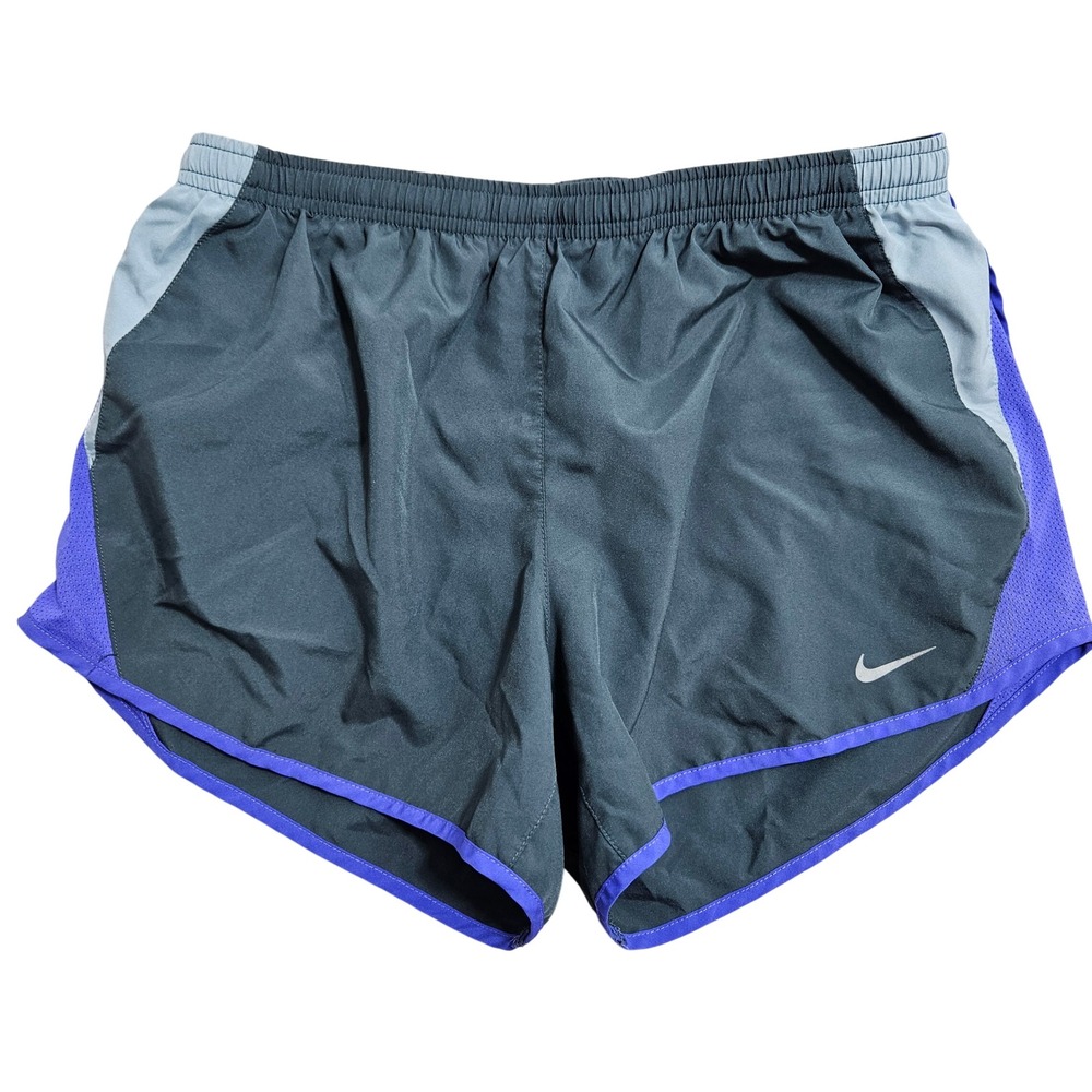 Nike Dri-FIT Running Shorts Womens Medium Gray Purple 624272-009 Athletic Gym